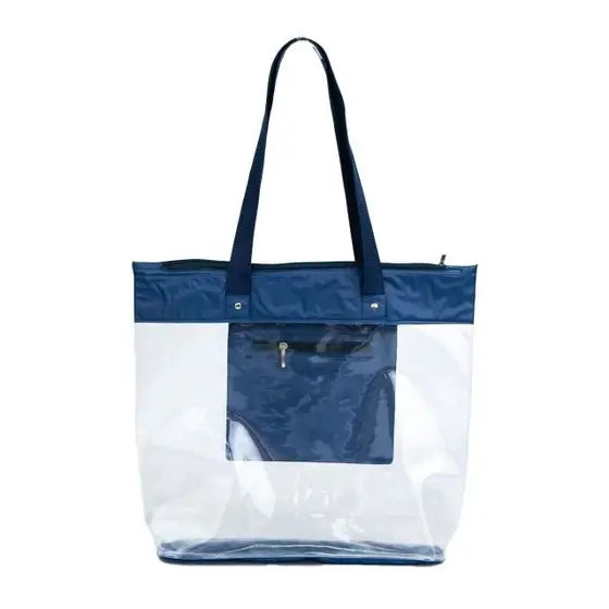 Bolsa Praia Transparente Impermeável - Azul Marinho - Beniq