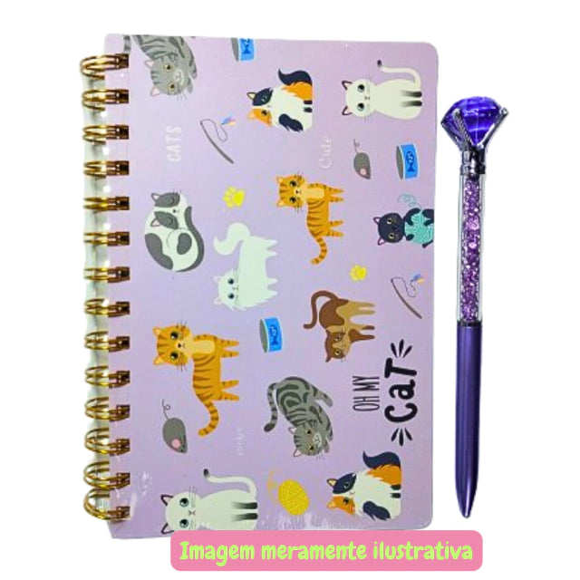 Planner Semanal Capa Dura Estampado Cats Weibo