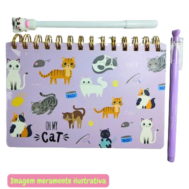 Planner Semanal Capa Dura Estampado Cats Weibo