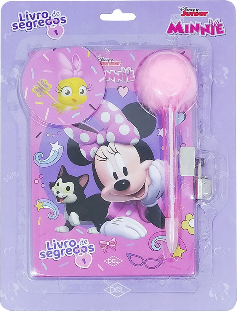 Diário Livro De Segredos Minnie Mouse Dcl Disney Junior Menina